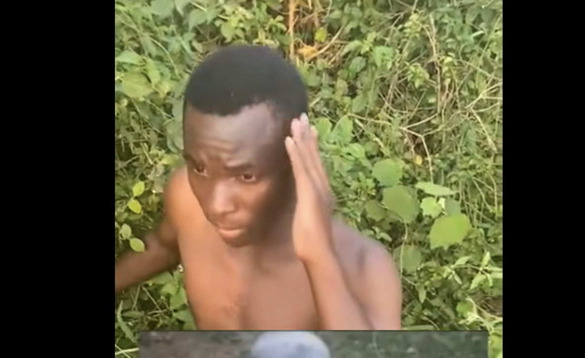 VIDEO: Here is a video of two Ugandans found in the bush eating the “Ekibaala ekiwoomu”